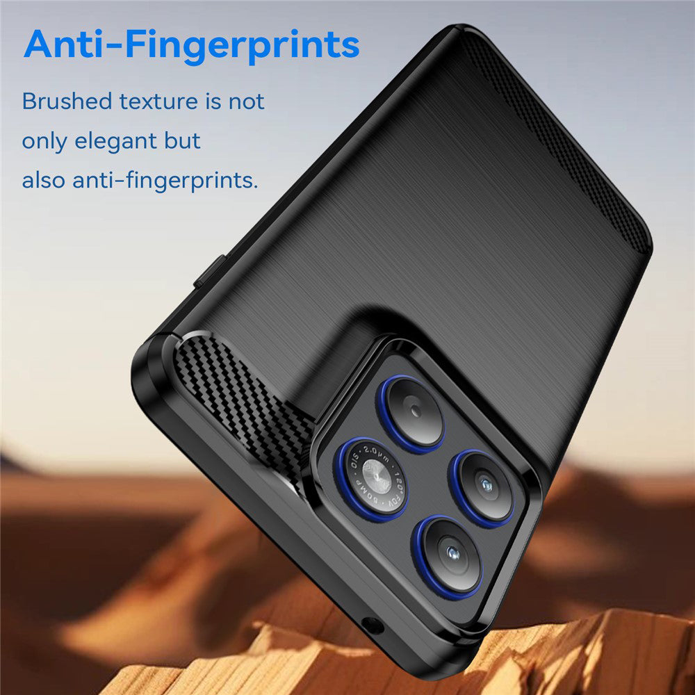 Futrola za Motorola Edge 70, Techsuit, Karbon, Crna