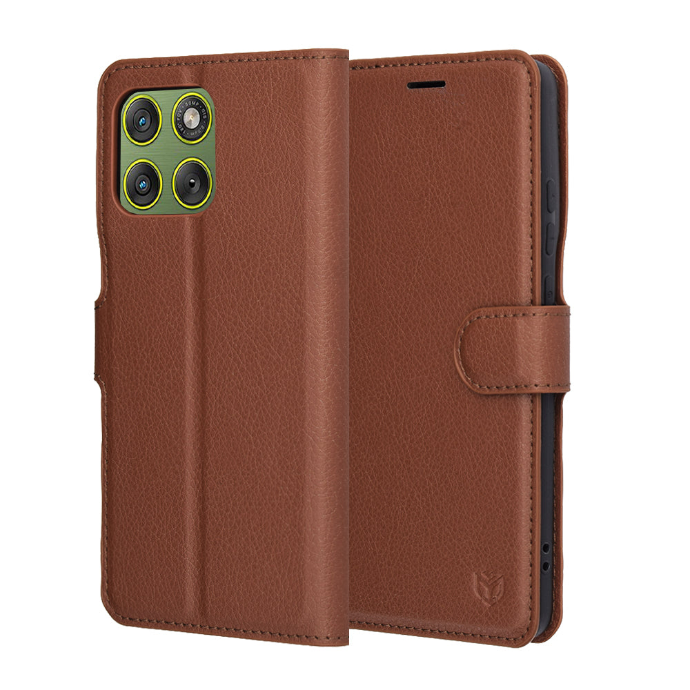 Futrola za Motorola Edge 70, Techsuit, Leather Folio, Braon