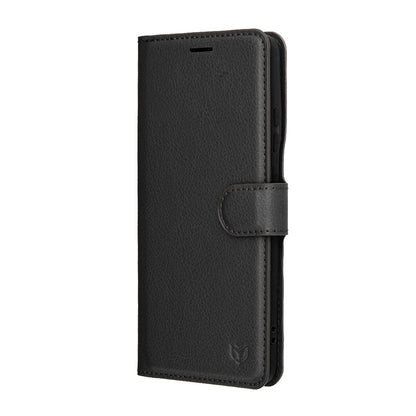 Futrola za Motorola Edge 70, Techsuit, Leather Folio, Crna