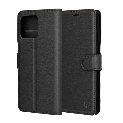 Futrola za Motorola Edge 70, Techsuit, Leather Folio, Crna