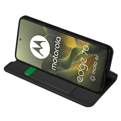 Futrola za Motorola Edge 70, Techsuit, Magskin Book, Crna