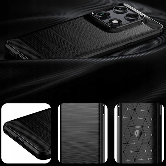 Futrola za Motorola Edge 70 Ultra / Signature, Techsuit, Carbon, Crna