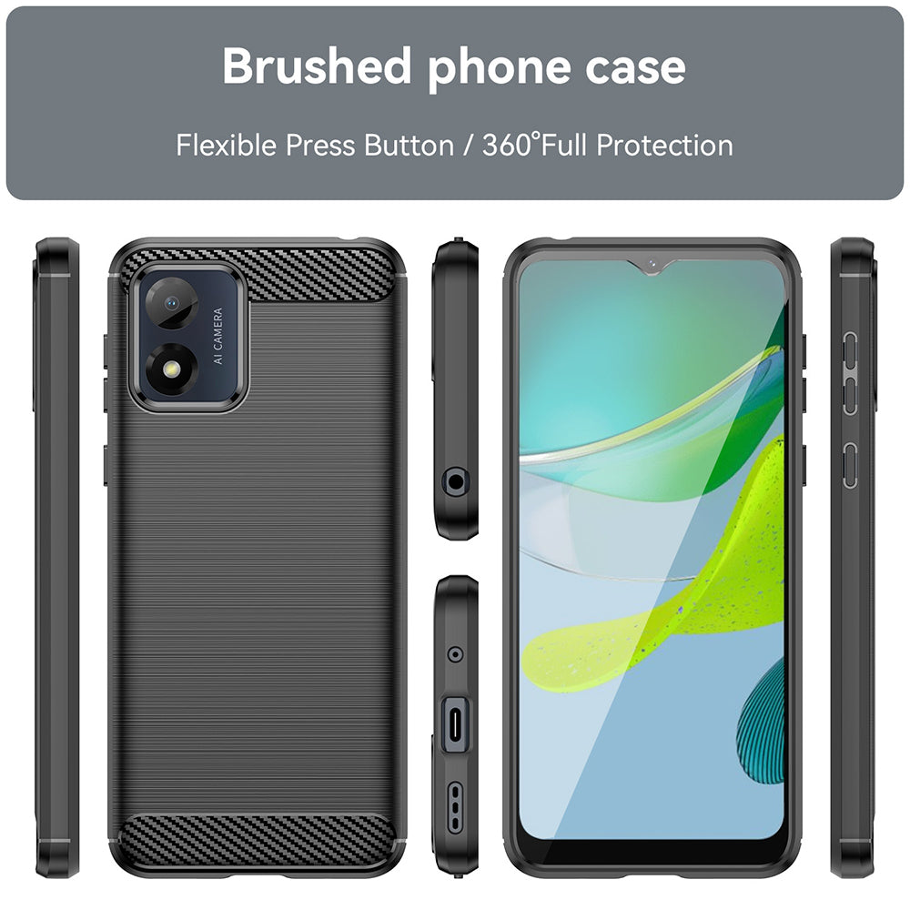Futrola za Motorola Moto E13, Techsuit, Karbon, Crna