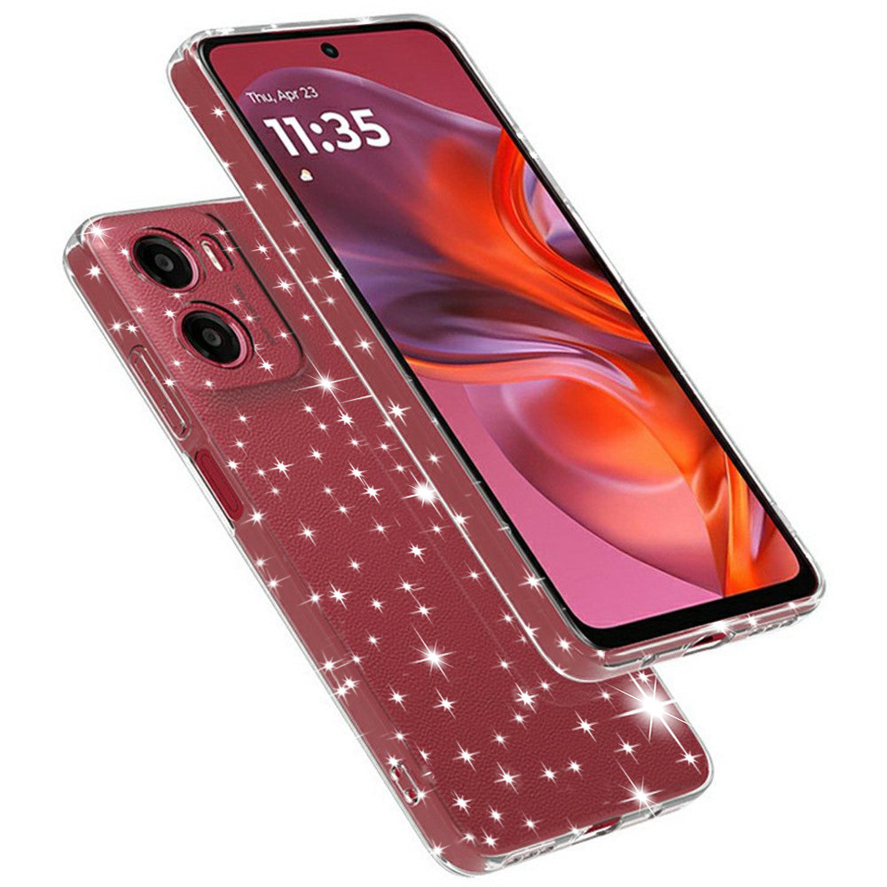 Futrola za Motorola Moto E15 / G05, Techsuit, SparkleSkin, Providna