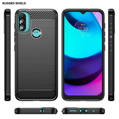 Futrola za Motorola Moto E40 / E30 / E20, Techsuit, Karbon, Crna