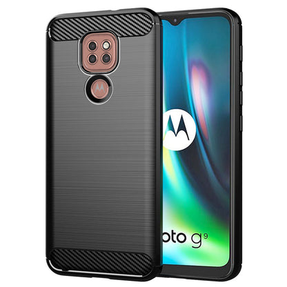 Futrola za Motorola Moto E7 Plus / G9 Play, Techsuit, Karbon, Crna