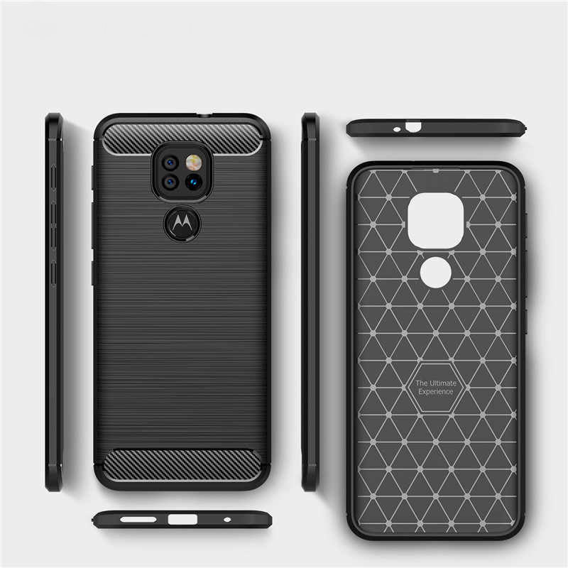 Futrola za Motorola Moto E7 Plus / G9 Play, Techsuit, Karbon, Crna