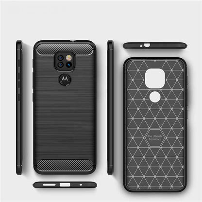 Futrola za Motorola Moto E7 Plus / G9 Play, Techsuit, Karbon, Crna