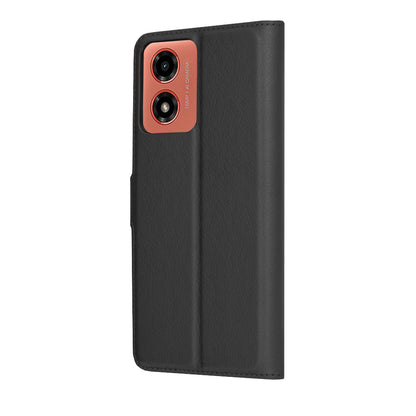 Futrola za Motorola Moto G04s / E14 / G04 / G24, Techsuit, Leather Folio, Crna