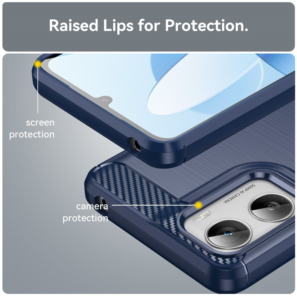 Futrola za Motorola Moto G06 Power / G06, Techsuit, Karbon, Plava