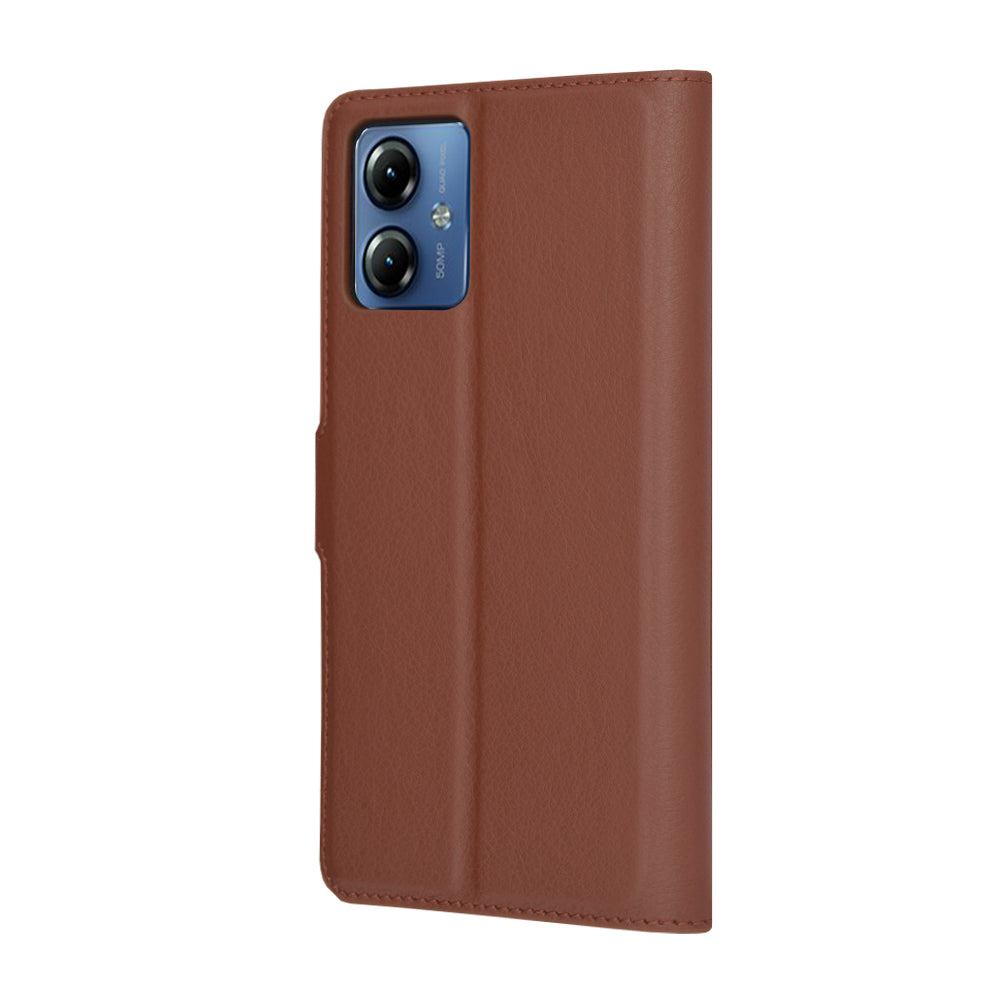 Futrola za Motorola Moto G14, Techsuit, Leather Folio, Braon