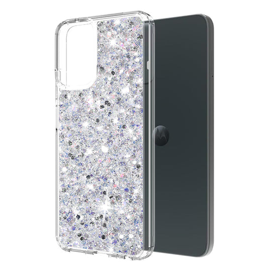 Futrola za Motorola Moto G14, Techsuit, Sparkly Glitter, Bela