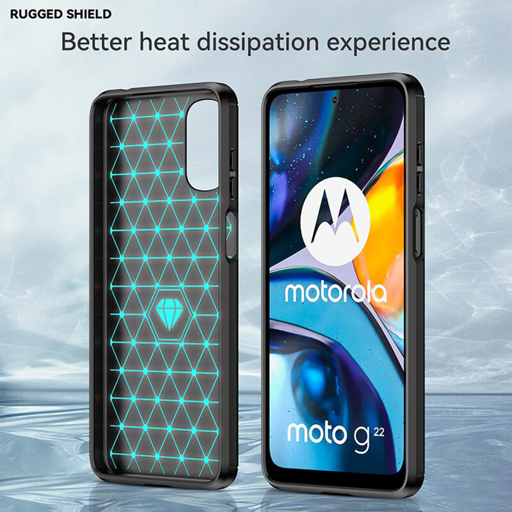 Futrola za Motorola Moto G22, Techsuit, Karbon, Crna