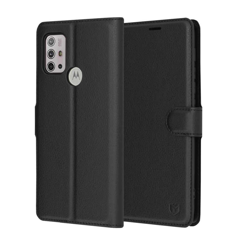 Futrola za Motorola Moto G30 / G20 / G10, Techsuit, Leather Folio, Crna