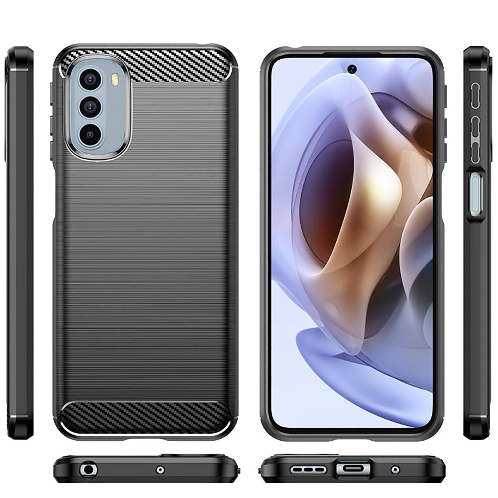 Futrola za Motorola Moto G31 / G41, Techsuit, Karbon, Crna