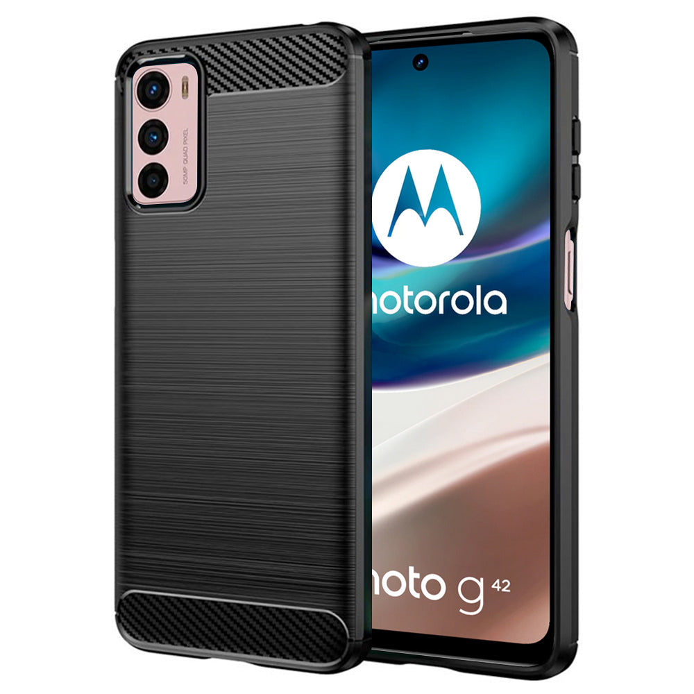 Futrola za Motorola Moto G42, Techsuit, Karbon, Crna