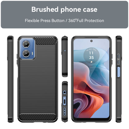 Futrola za Motorola Moto G45 / G34, Techsuit, Karbon, Crna