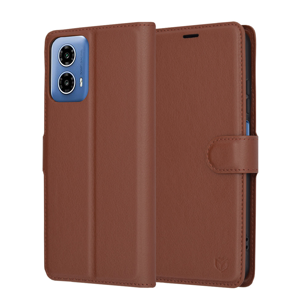 Futrola za Motorola Moto G45 / G34, Techsuit, Leather Folio, Braon