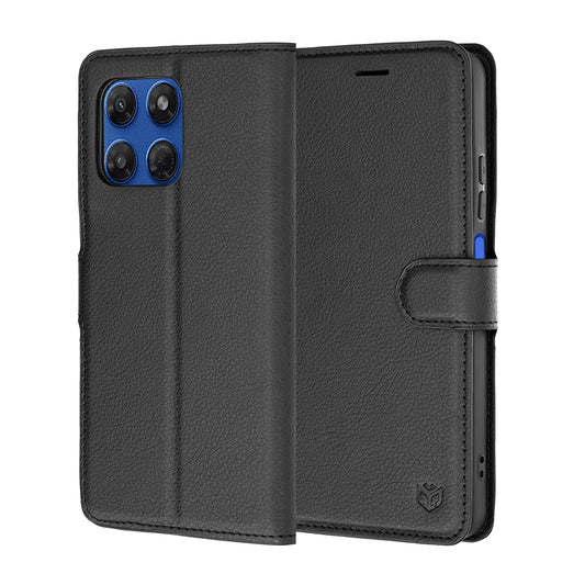 Futrola za Motorola Moto G47 / G37 Power / G37, Techsuit, Leather Folio, Crna