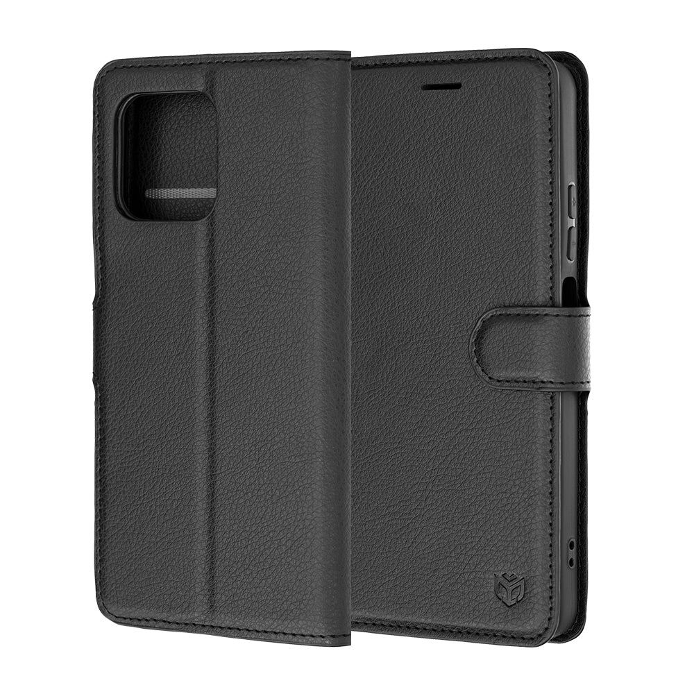 Futrola za Motorola Moto G47 / G37 Power / G37, Techsuit, Leather Folio, Crna