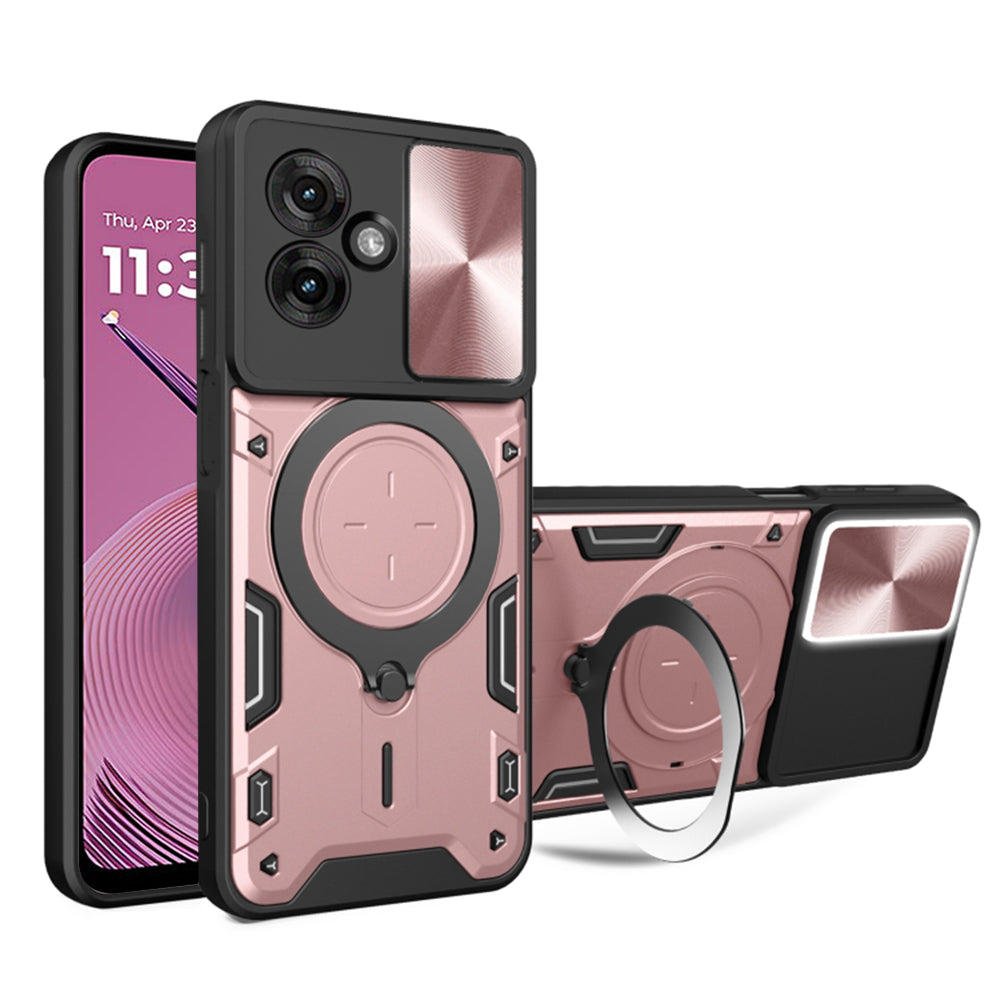 Futrola za Motorola Moto G55, Techsuit, CamGuard Pro, Roze Zlatna