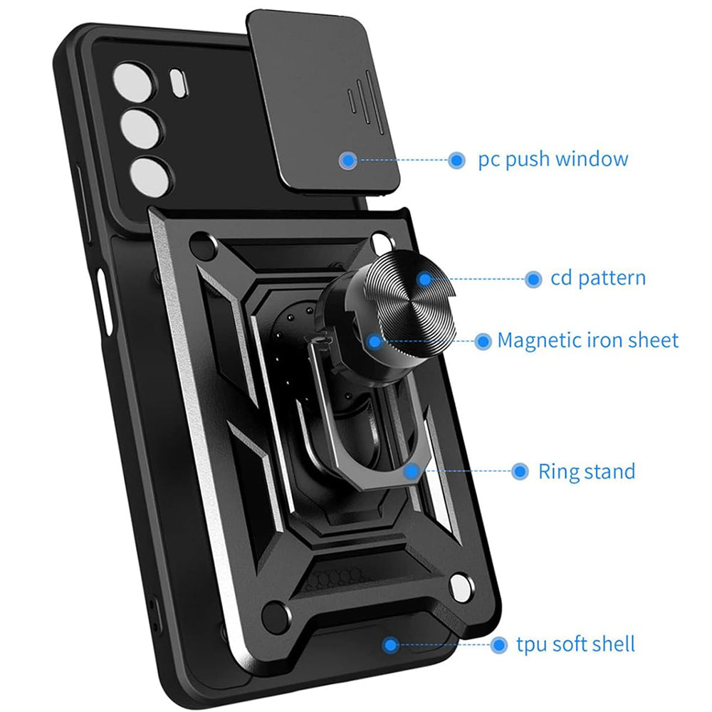 Futrola za Motorola Moto G62 5G, Techsuit, CamShield, Crna