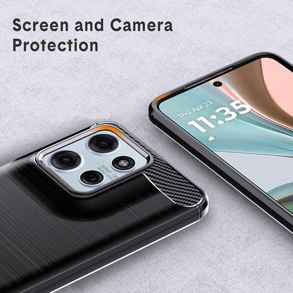 Futrola za Motorola Moto G67 Power / G57 Power, Techsuit, Karbon, Crna