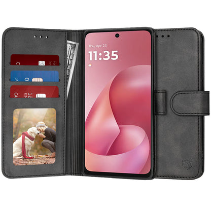Futrola za Motorola Moto G67 Power / G57 Power, Techsuit, Diary Book, Crna