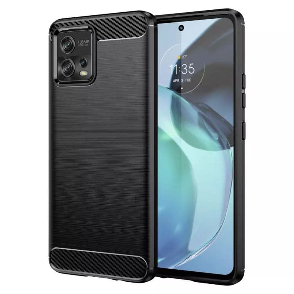 Futrola za Motorola Moto G72, Techsuit, Karbon, Crna