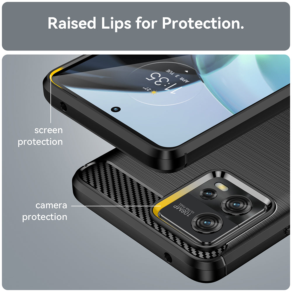 Futrola za Motorola Moto G72, Techsuit, Karbon, Crna