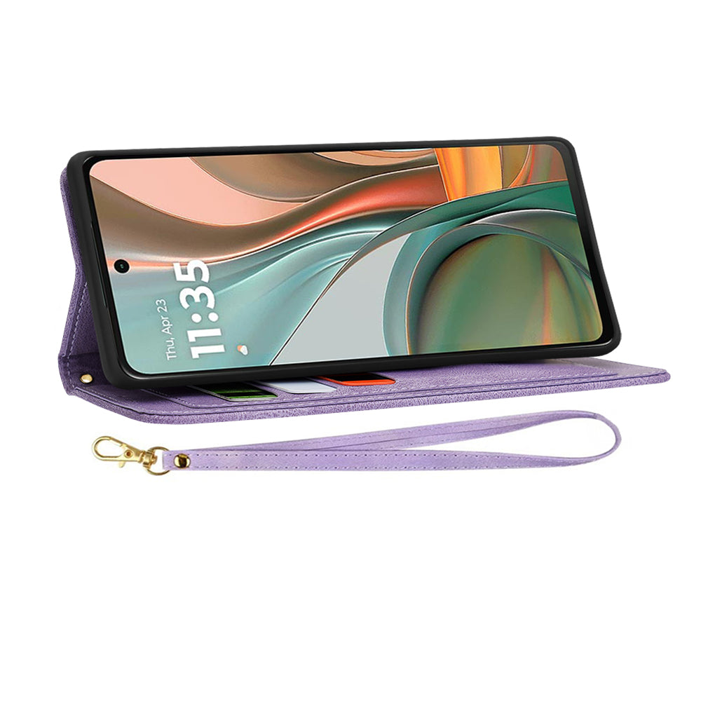 Futrola za Motorola Moto G75, Techsuit, FlipCraft, Ljubičasta
