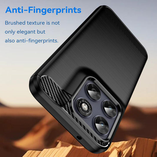Futrola za Motorola Moto G77 / G67, Techsuit, Karbon, Crna