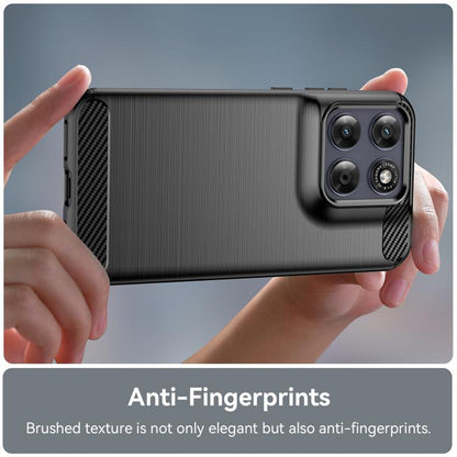 Futrola za Motorola Moto G77 / G67, Techsuit, Karbon, Crna