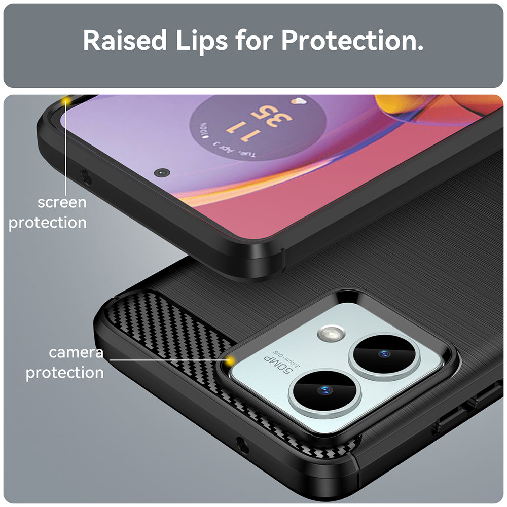 Futrola za Motorola Moto G84, Techsuit, Karbon, Crna