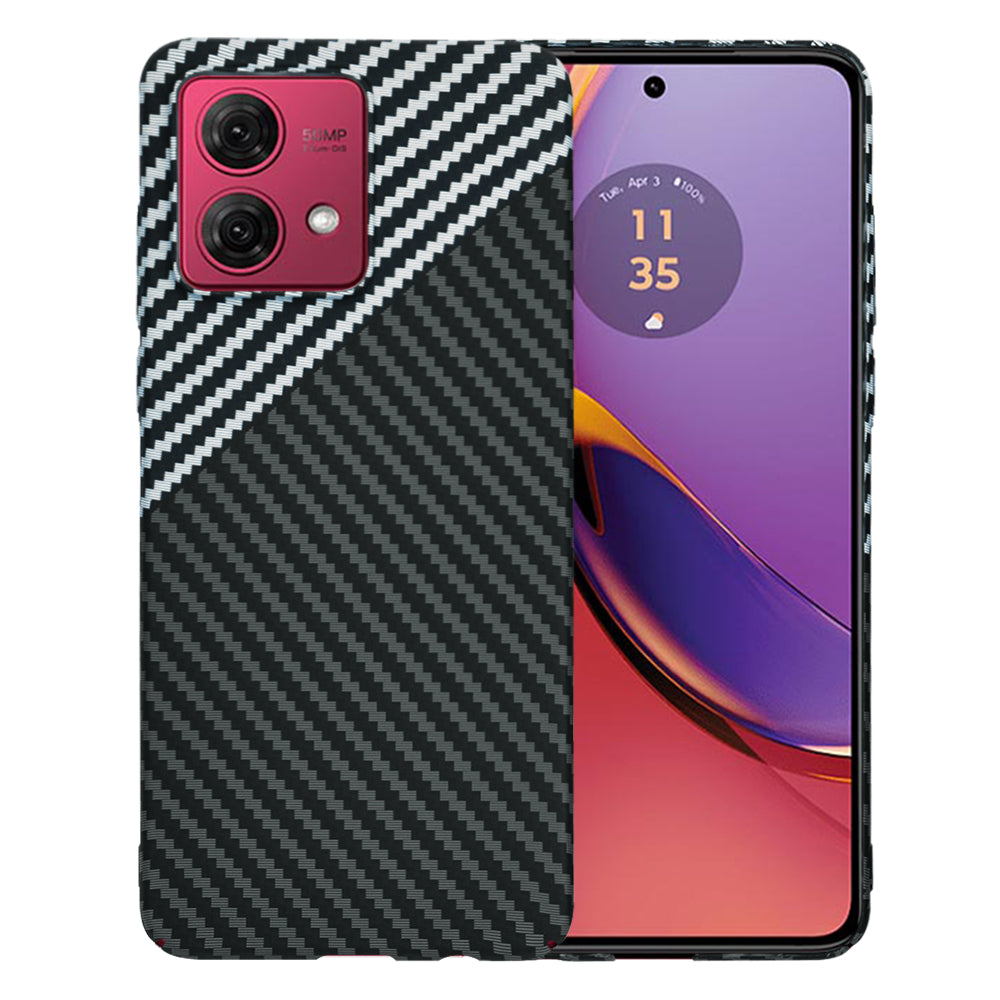Futrola za Motorola Moto G84, Techsuit, Carbonite FiberShell, Crno Siva