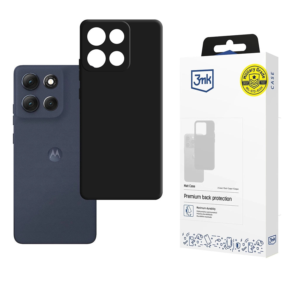 Futrola za Motorola Moto G86, 3MK, Crna Mat