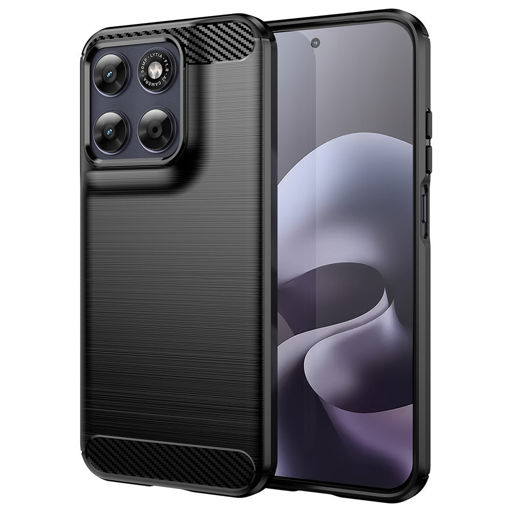 Futrola za Motorola Moto G87, Techsuit, Karbon, Crna