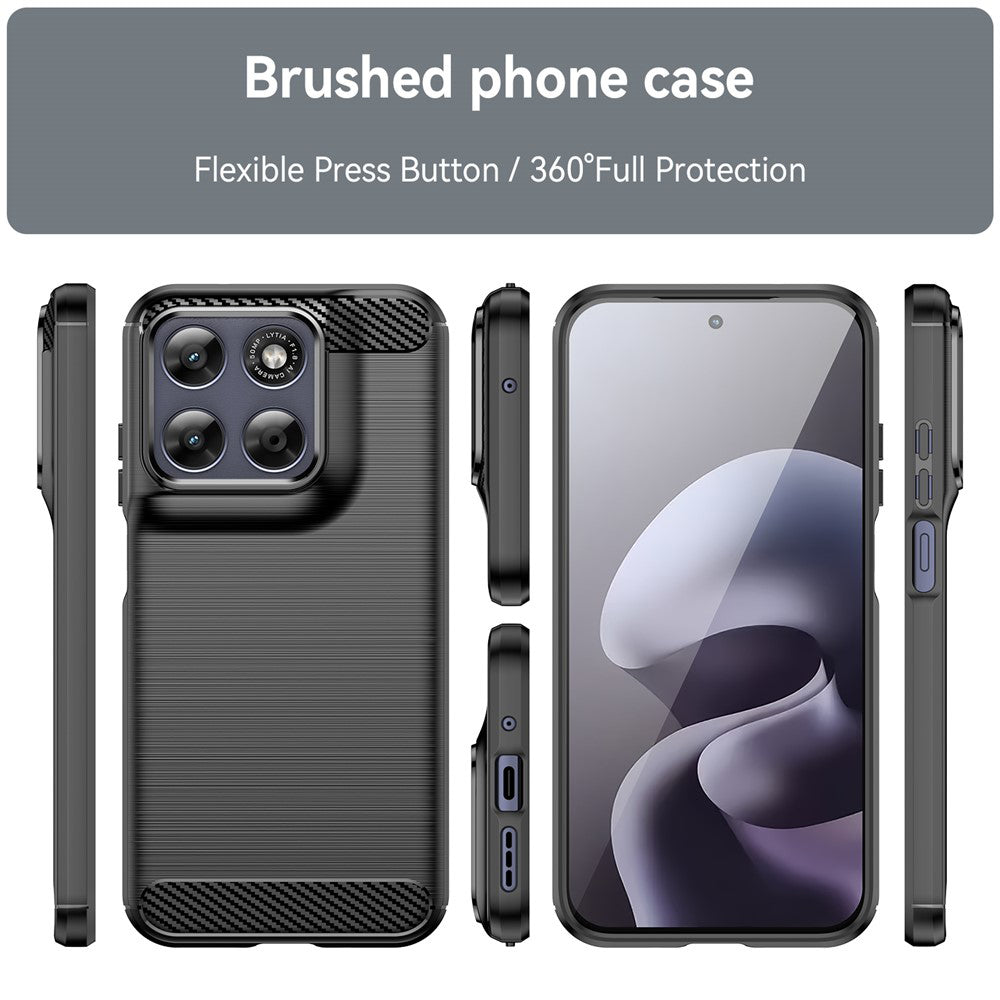 Futrola za Motorola Moto G87, Techsuit, Karbon, Crna
