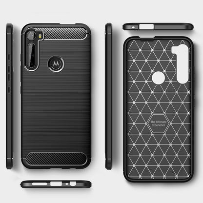 Futrola za Motorola One Fusion+, Techsuit, Karbon, Crna