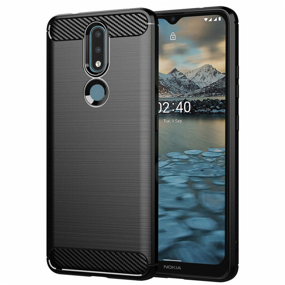 Futrola za Nokia 2.4, Techsuit, Karbon, Crna