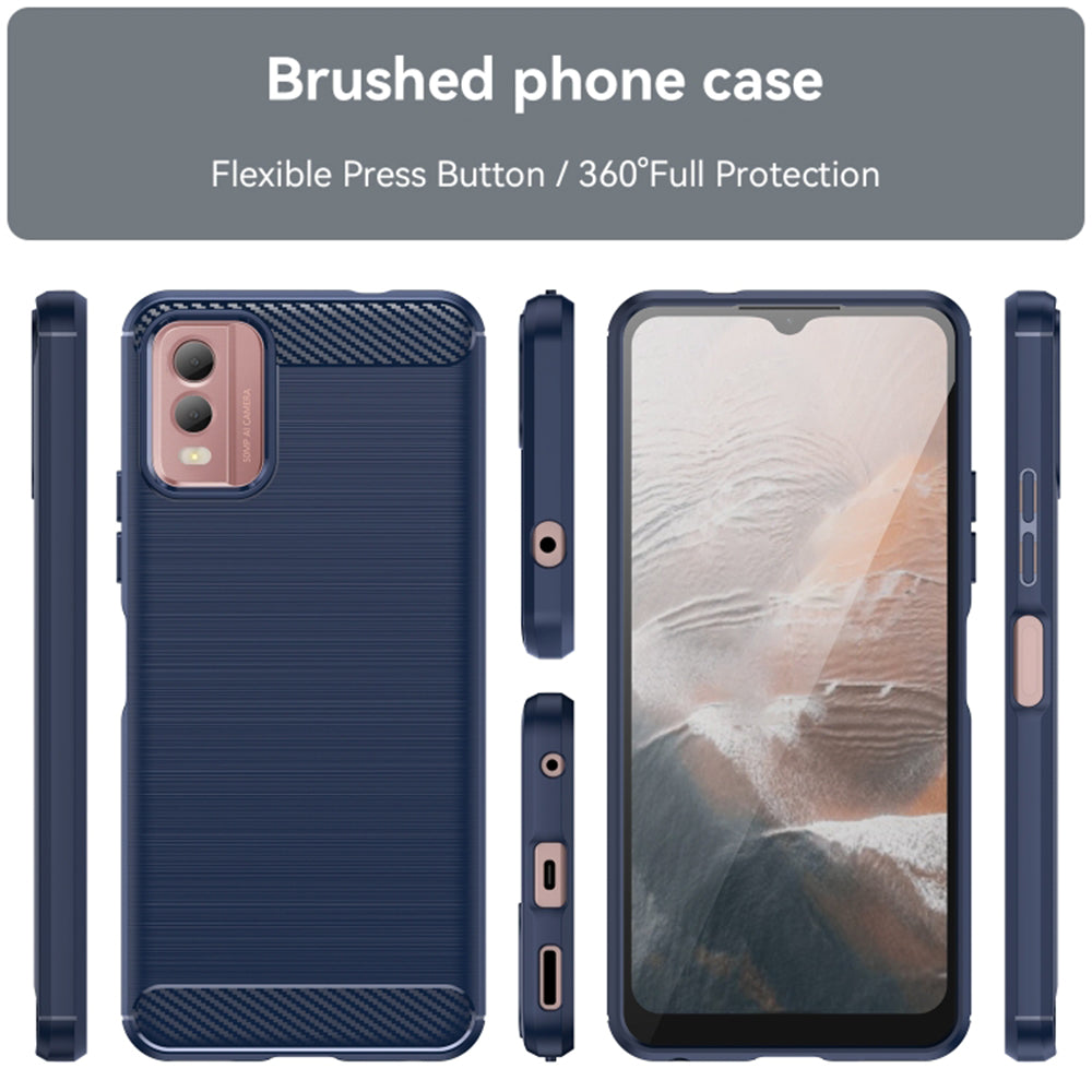 Futrola za Nokia C32, Techsuit, Karbon, Plava