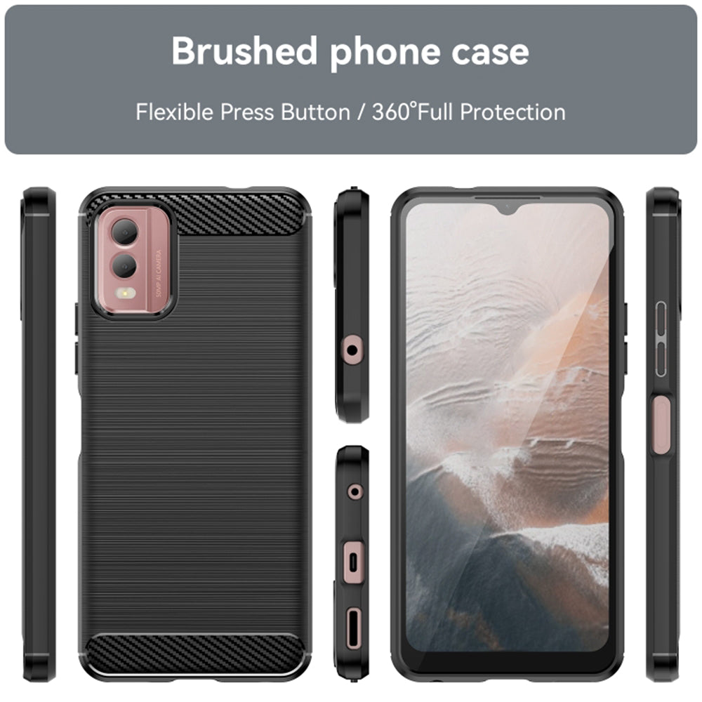 Futrola za Nokia C32, Techsuit, Karbon, Crna