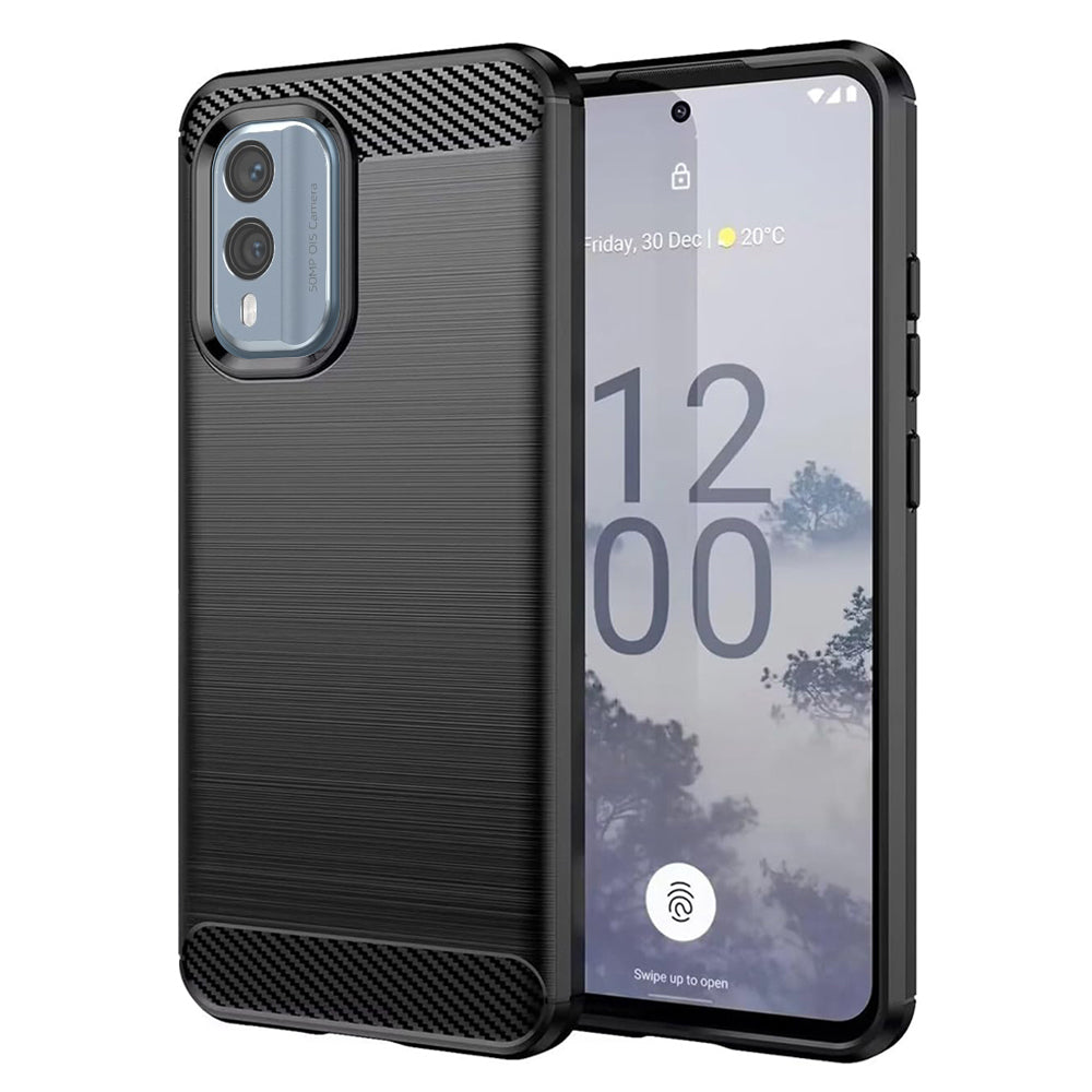 Futrola za Nokia X30, Techsuit, Karbon, Crna