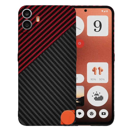 Futrola za Nothing CMF Phone 1, Techsuit, Carbonite FiberShell, Crno Crvena