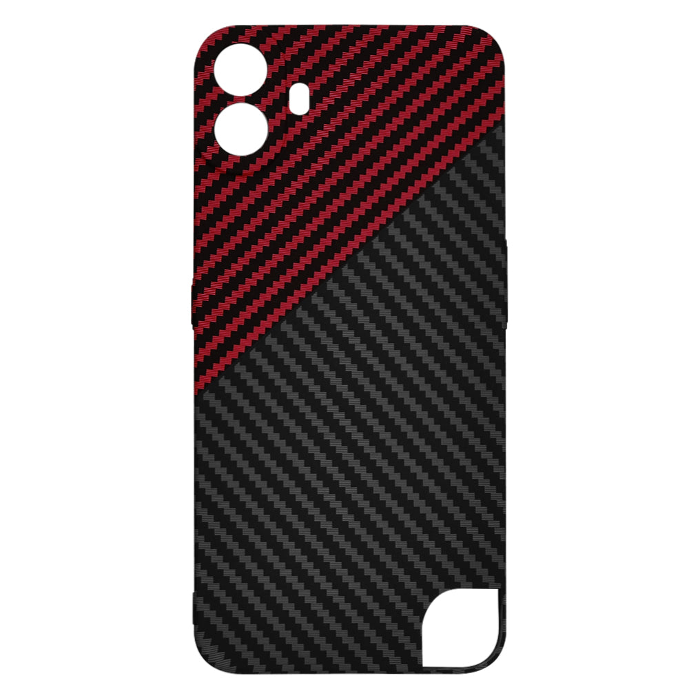 Futrola za Nothing CMF Phone 1, Techsuit, Carbonite FiberShell, Crno Crvena