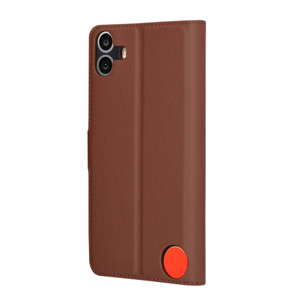 Futrola za Nothing CMF Phone 1, Techsuit, Leather Folio, Braon