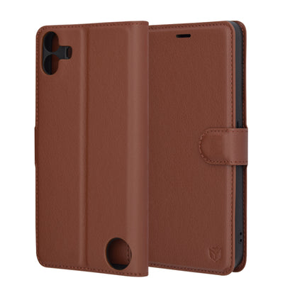 Futrola za Nothing CMF Phone 1, Techsuit, Leather Folio, Braon