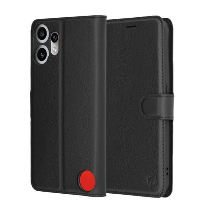 Futrola za Nothing CMF Phone 2 Pro, Techsuit, Leather Folio, Crna