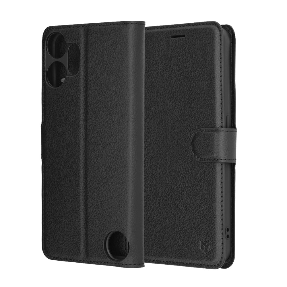 Futrola za Nothing CMF Phone 2 Pro, Techsuit, Leather Folio, Crna