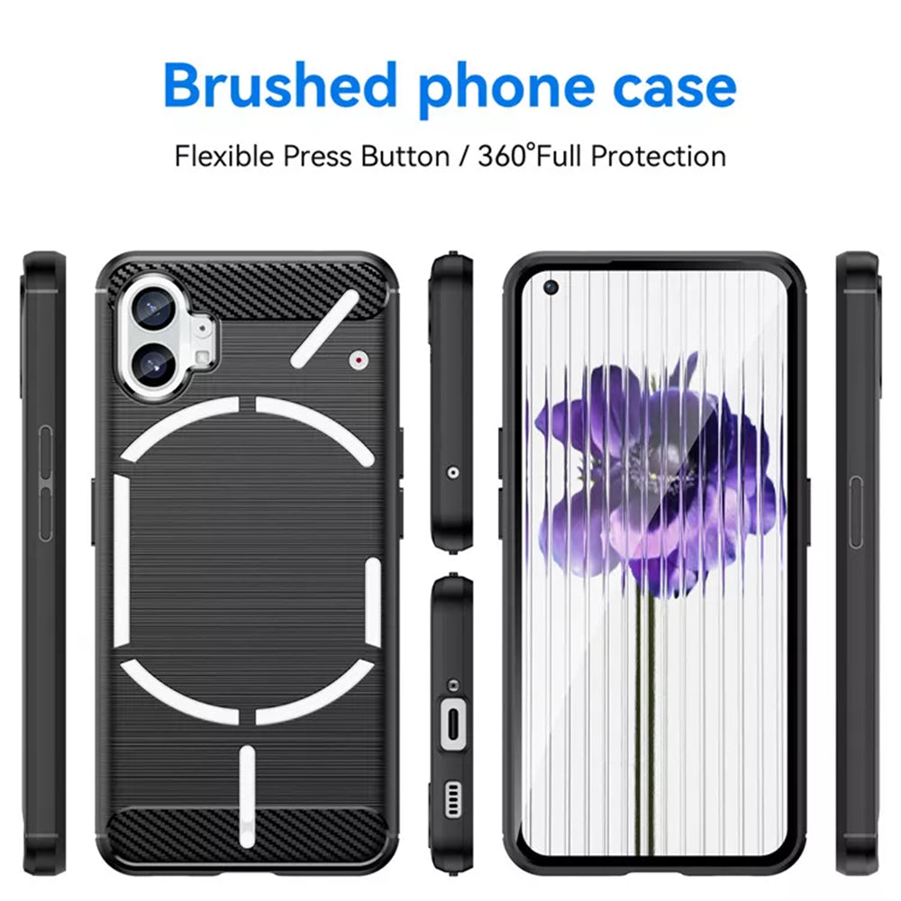 Futrola za Nothing Phone (1), Techsuit, Karbon, Crna